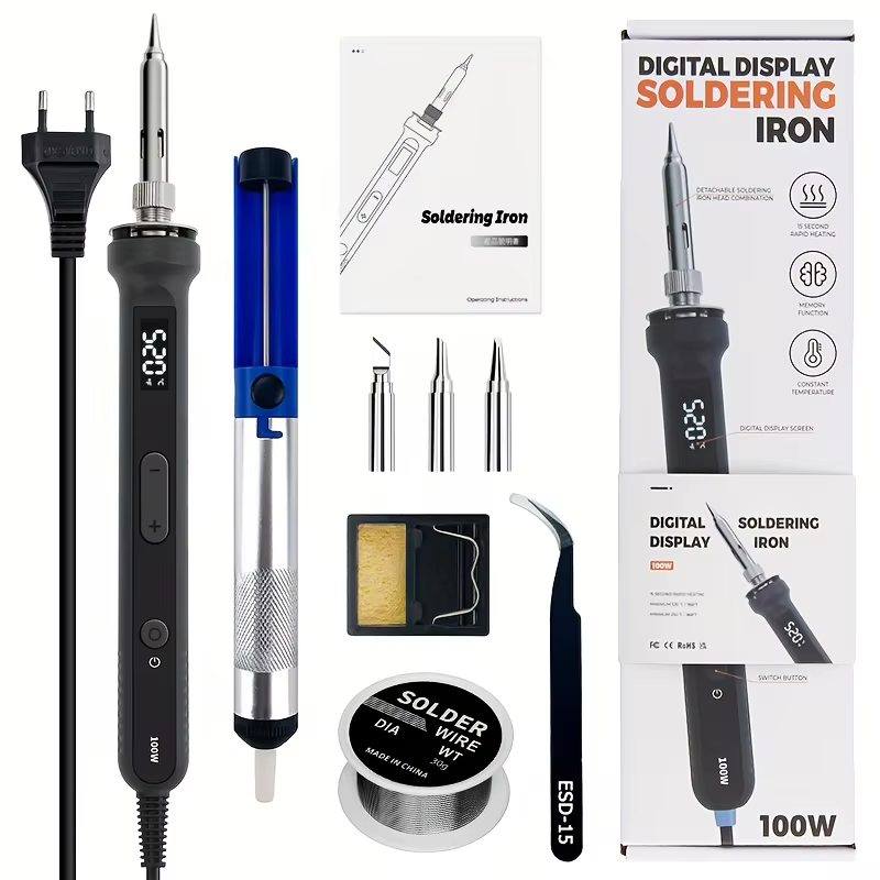 Electronics Repair Parts - 100W 디지털 납땜 인두 키트 오토바이