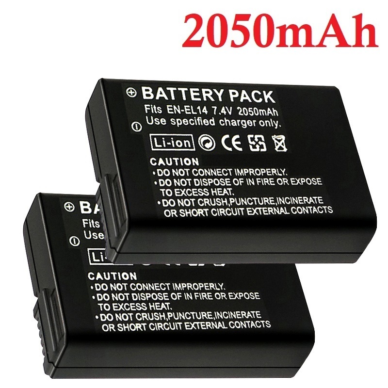 Nikon Camera D3500 - 2050mah EN-EL14a EL14 카메라 배터리 EN-EL14