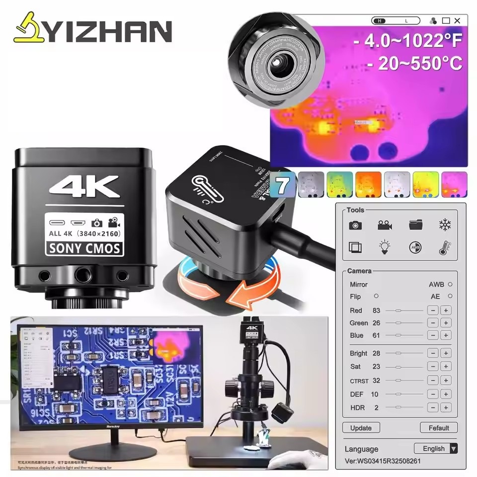 Electronics Repair Tools - YIZHAN 열화상 카메라 256*192 픽셀 4k
