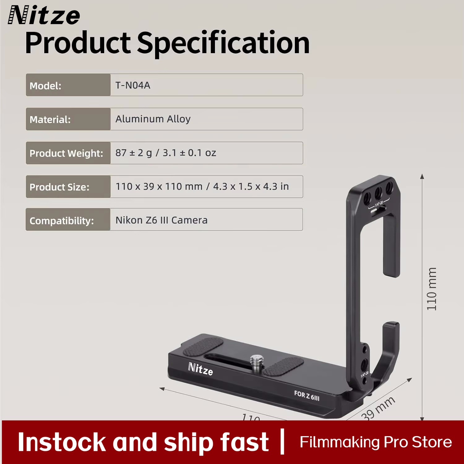 니콘 Z6 III 카메라용 니트즈 카메라 L 브래킷,  - Nikon Camera Z6 Iii 리뷰 및 가격
