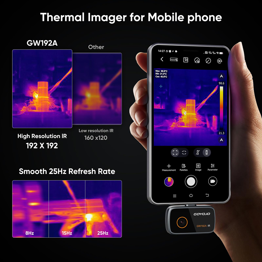 GW192A 열 화상 카메라 192X192 전자 열 카 - Electronics Repair Images 리뷰 및 가격