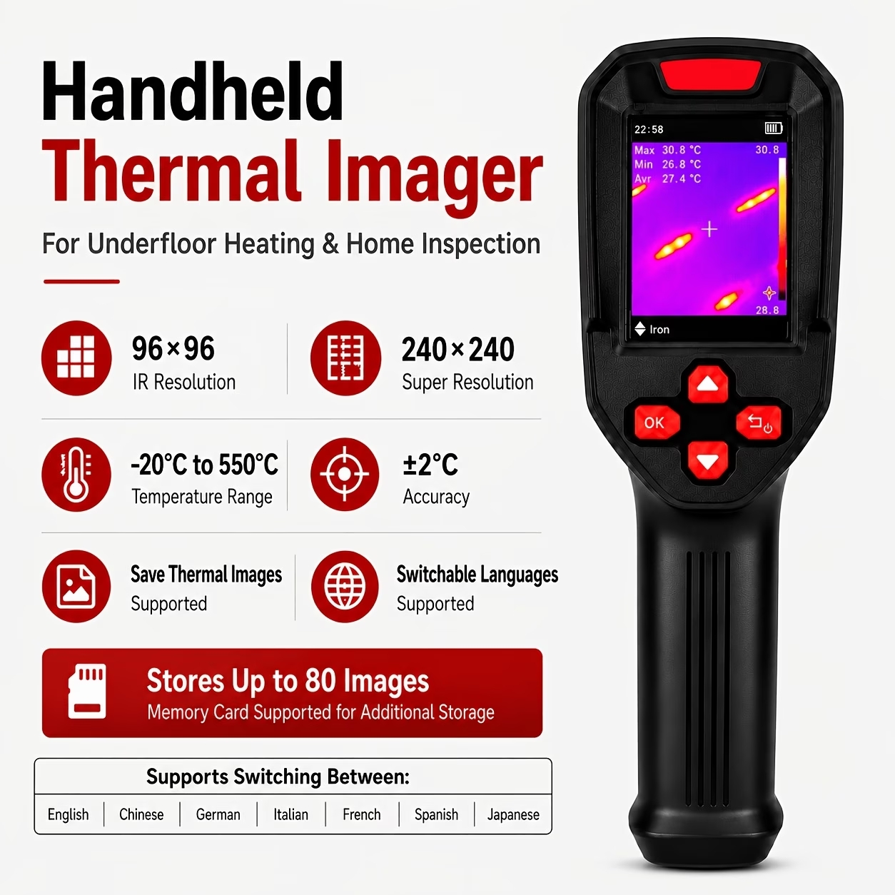 슈퍼 IR 240x240 열화상 카메라, 1080P 가 - Electronics Repair Images 리뷰 및 가격
